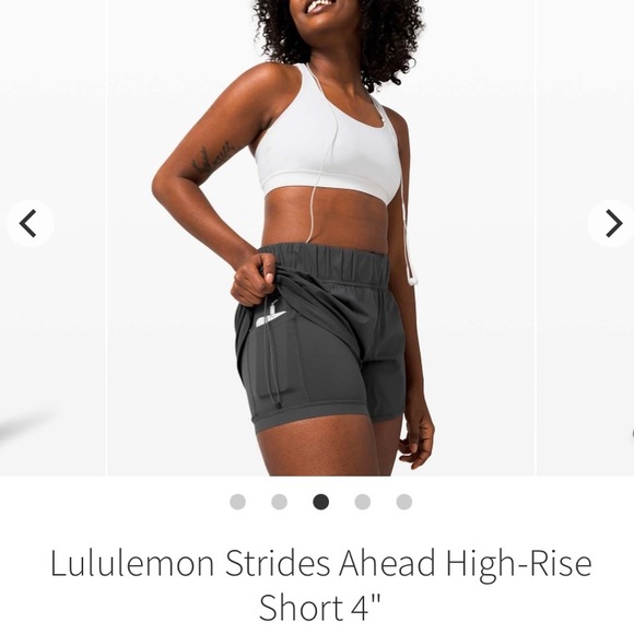 NWT lululemon strides ahead shorts size 6 - Picture 2 of 2
